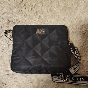 Anne Klein Quilted Black Crossbody Bag